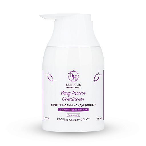 картинка Кондиционер для волос Brit Hair Group Whey Protein Conditioner бальзам протеиновый, трихологический для восстановления и роста 300 мл Бразилия от интернет магазина